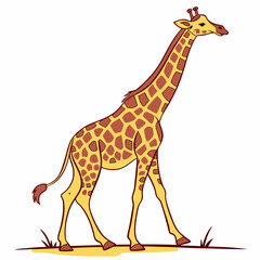 Obraz premium giraffe cartoon illustration