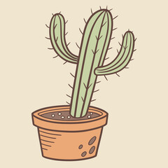 cactus in flowerpot