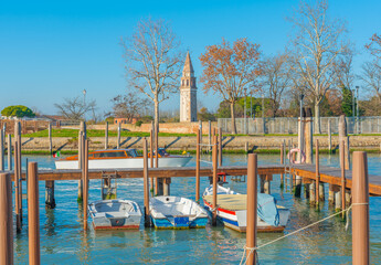 View of Mazzorbo Church from Burano, Venice Lagoon