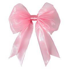 pink ribbon isolated on white background