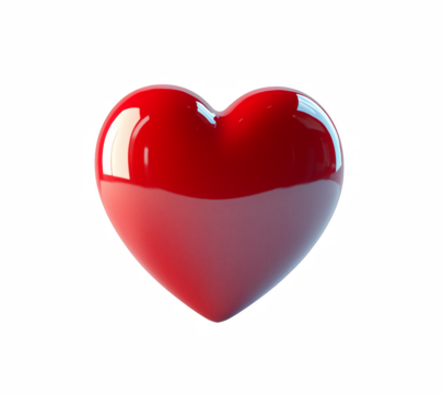 red heart isolated on white