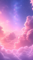 Pastel Dreams: Heavenly Dusk Sky Wallpaper