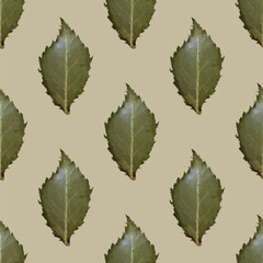 Seamless vector artistic leaves pattern