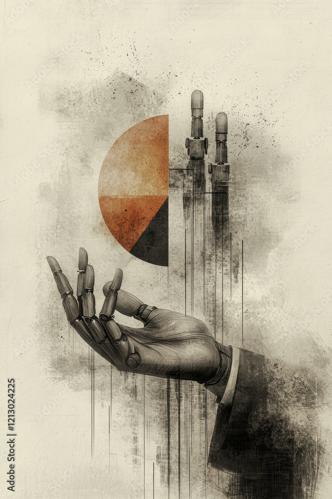 Poster futuristic robotics: exploring the intersection of technology and innovation with cybernetic artistr