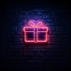 neon gift box