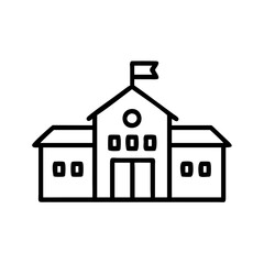 Haus Geb&auml;ude Schule Grundschule Rathaus Symbol