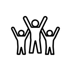 Jubelnde Menge symbol