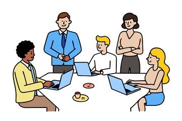 people in a meeting