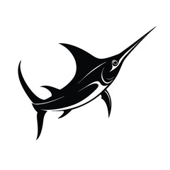 Marlin fish silhouette vector illustration