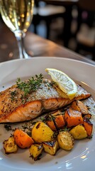 Pan-Seared Salmon with Roasted Root Vegetables