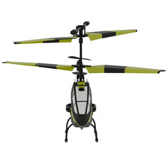 3d render helicopter toy with transparent background