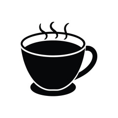 Cup of tea with steam vector illustration