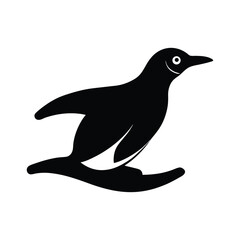 penguin silhouette vector illustration