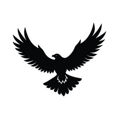 Obraz premium eagle in flight vector illustration silhouette