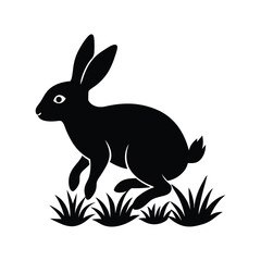 rabbit silhouette vector illustration