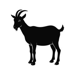 silhouette of a goat illustration art