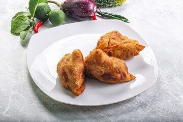 Indian cuisine - fries crispy samosa