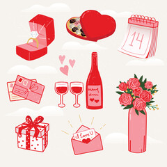 Valentine's Day Celebration sticker set