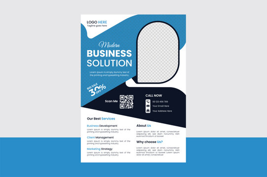 Modern digital marketing flyer template