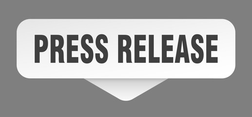 press release sticker. press release sign isolated on gray background