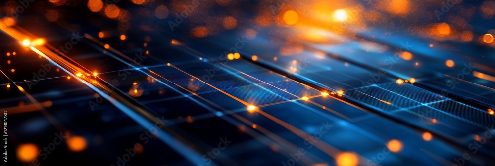 Poster abstract digital network data flow - glowing lines and nodes form an abstract representation of a di