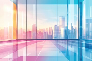 abstract city skyline