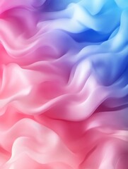 Fototapeta premium Pastel Draped Fabric Texture - Soft, flowing pastel fabric in shades of pink and blue, creating a smooth, dreamy texture. Ideal for backgrounds or design elements.