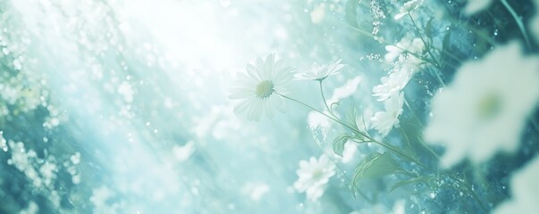 A field filled with daisies stretches far
