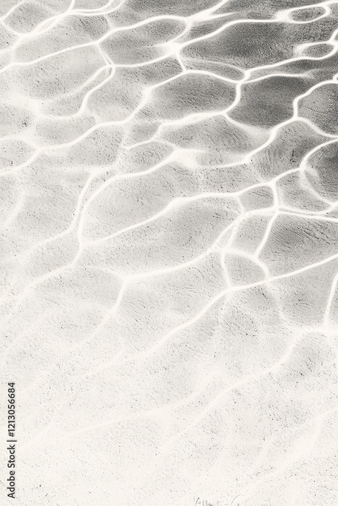 Poster Captivating Light and Shadow Play on Ocean Water Surface Creating Dynamic Abstract Pattern