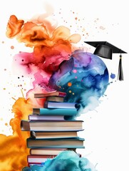 Watercolor Education Graphic Illustration 