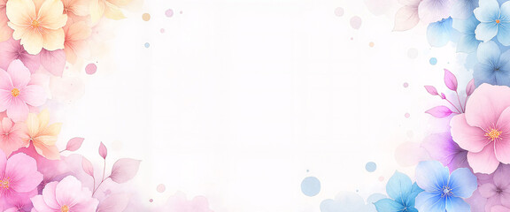 Soft Pastel Floral Watercolor Background