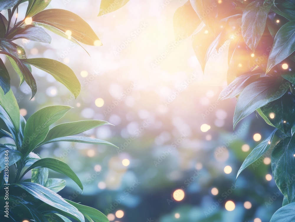 Poster spring and summer setting with specific focus on parts