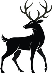 deer silhouette vector illustration