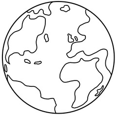 World outline icon.