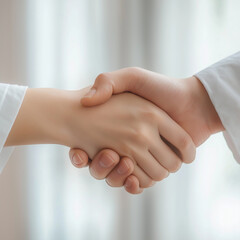 close-up of two hands shaking each other
