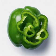 Top view of green pepper