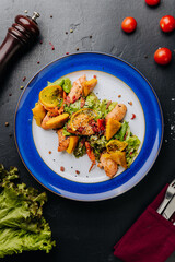 Grilled chicken salad with citrus and greens, a perfect mix of freshness and savory flavors