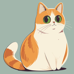 Cute cartoon cat illustration