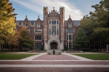 Obraz premium University of Michigan Lawyers Club on the Law Quadrangle: A Regal Building for Law Students and Lawyers Club