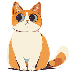 Fototapeta premium Cute cartoon cat illustration