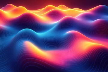 Obraz premium flowing wave line patterns form an intricate graphic resource background the geometric lines and vibrant colors create a mesmerizing visual experience perfect for modern design applications