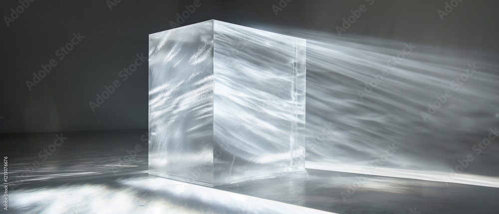 Poster a box that emits light through thin slits. etherea_002