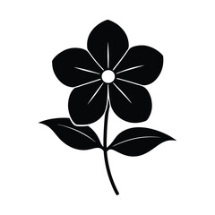 illustration of a flower silhouette vector illustration