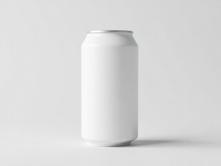 Blank white aluminum can mockup, isolated on a white background. Ready for your design.