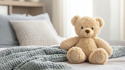 Cute cartoon bear doll set for babies and children. Fluffy soft stuffed toys. Little teddy bears vector illustrations in trendy style isolated on white background. Beige and brown colors.