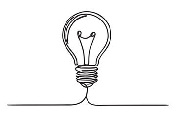 One continuous single line hand drawing of big lamp