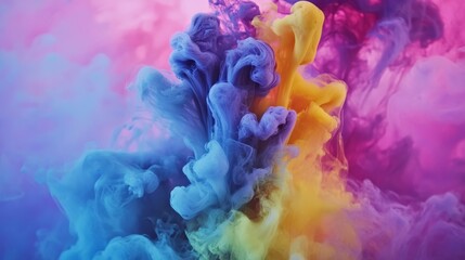 Fototapeta premium inks in water,color abstraction, color mix