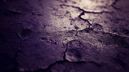 Obraz premium Dark Purple Cracked Earth Texture Background