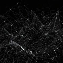 Abstract background connecting points, lines and dots , big data and network connection concept