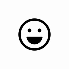 Fototapeta premium delighted face icon sign vector